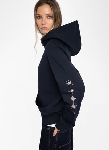 Sweat à capuche en coton ZADIG&VOLTAIRE Bleu